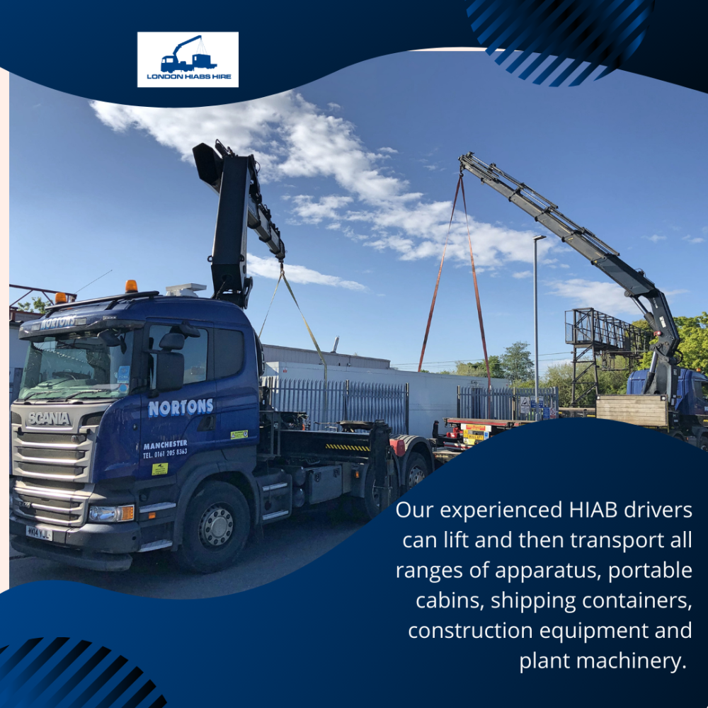 Experienced HIAB drivers can lift and then transport