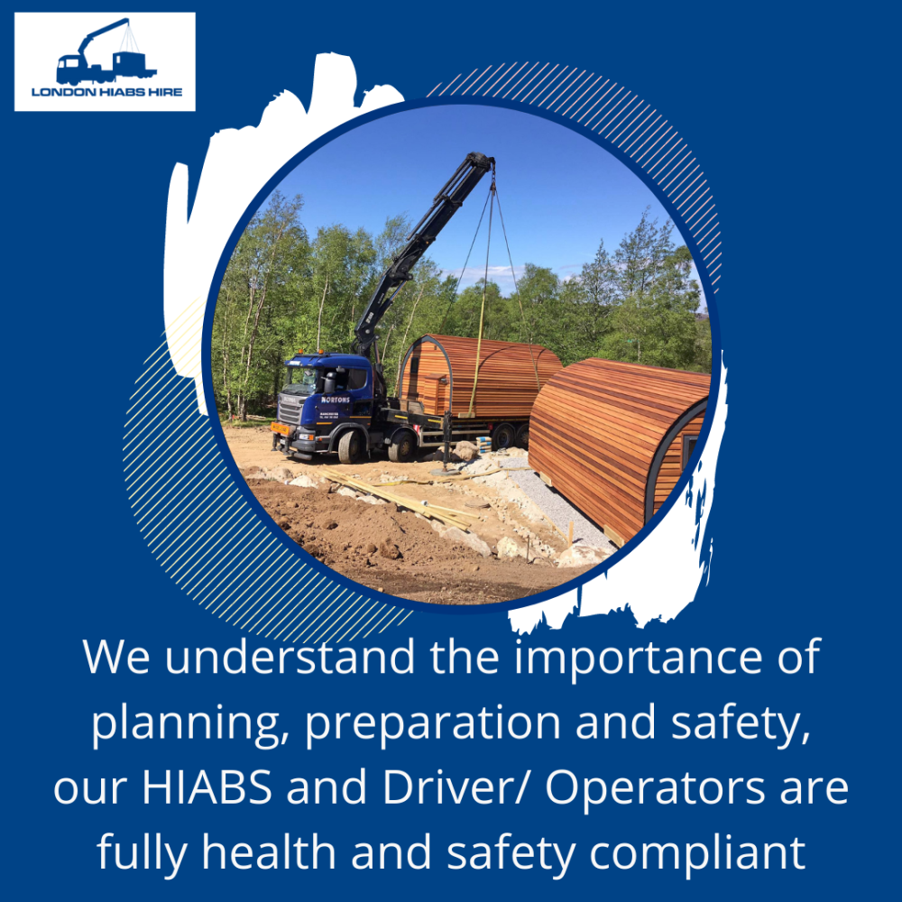 Lifting and delivering portable cabins, containers