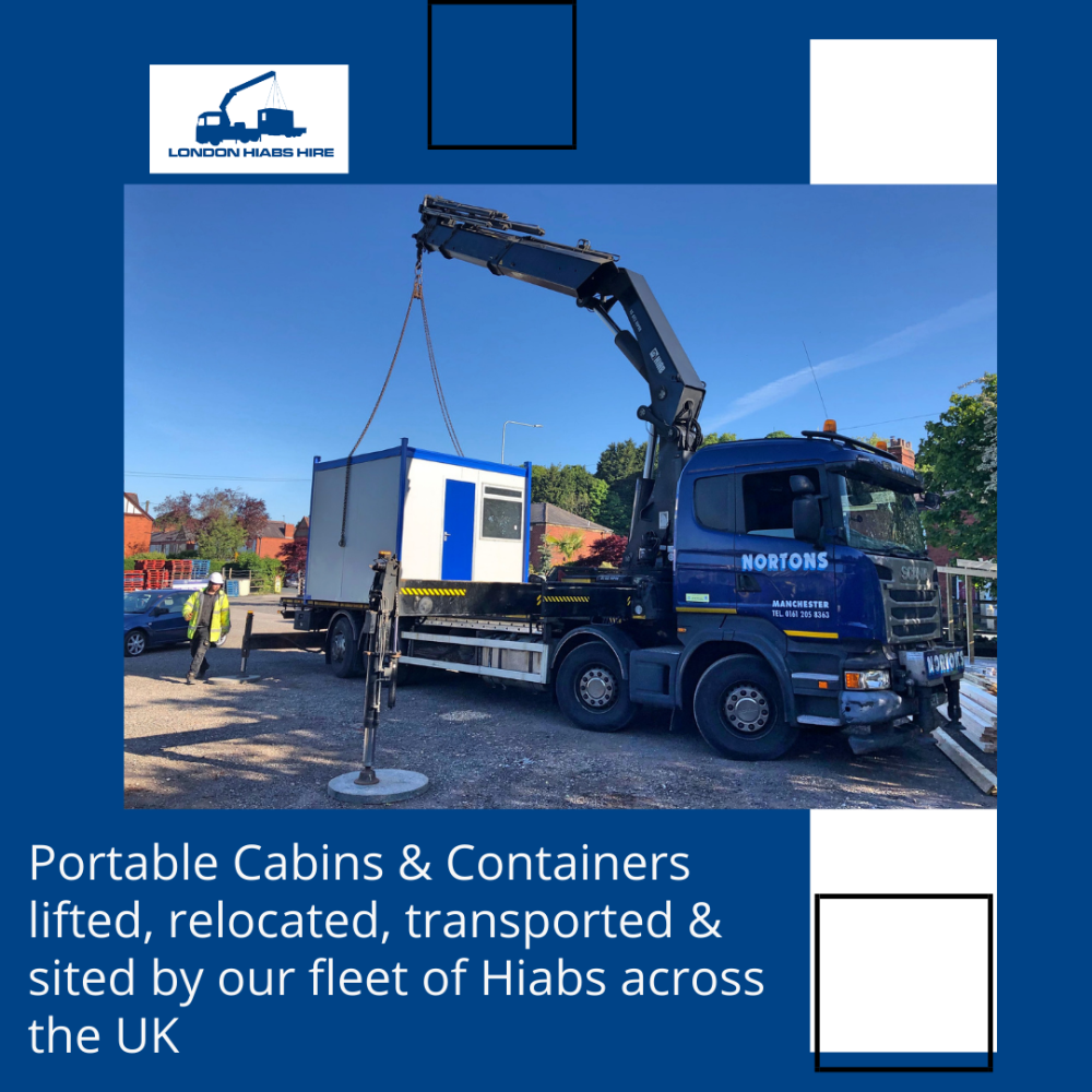 Portable Cabins & Containers lifted