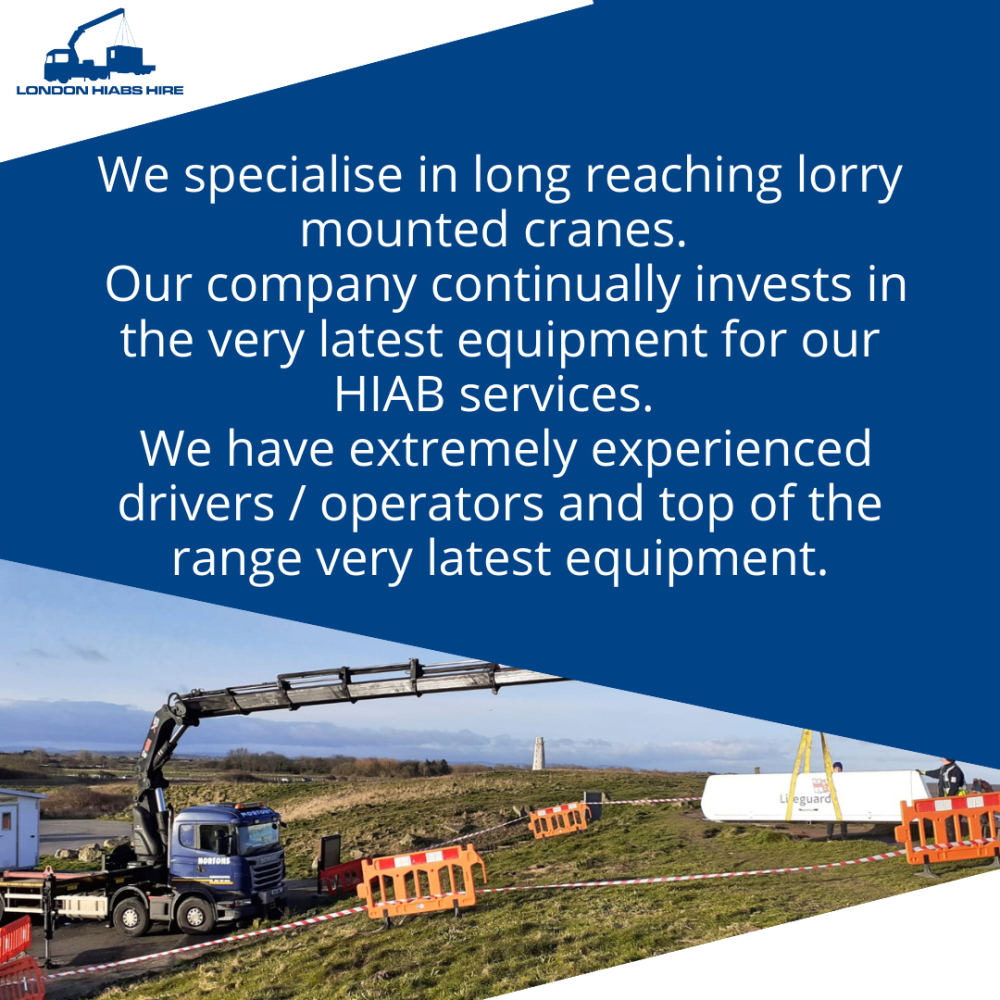 We specialise in long reaching lorry mounted cranes